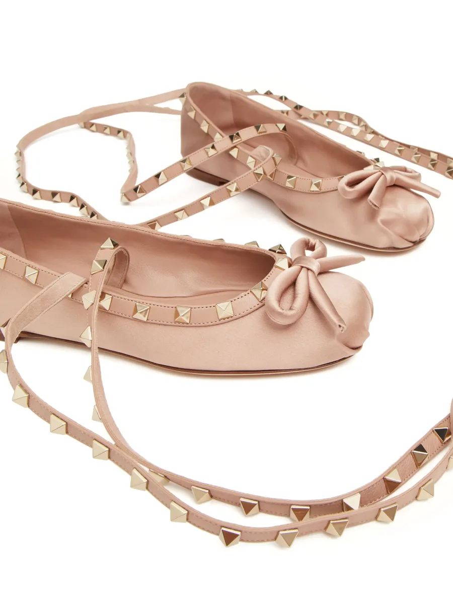 атласные балетки Garavani Rockstud 9