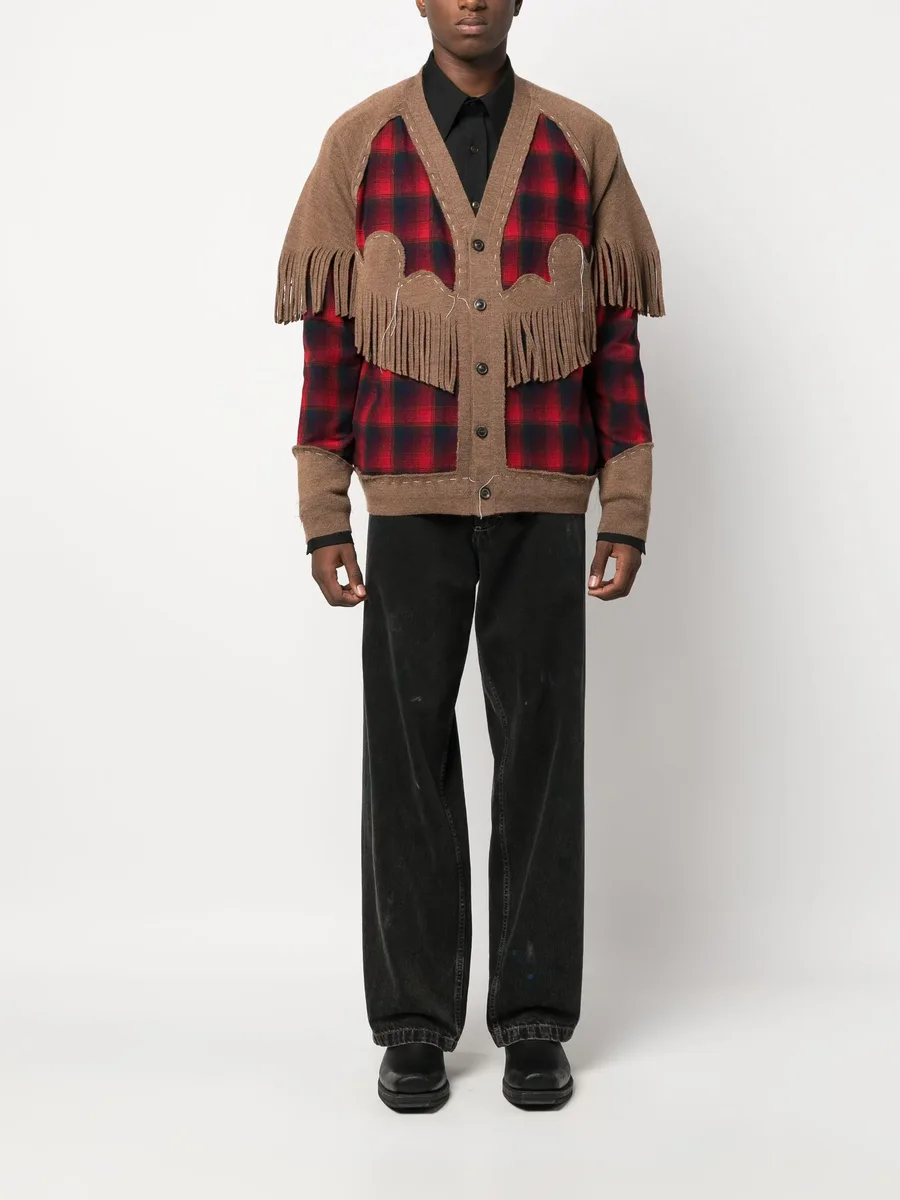 x Pendleton fringe-trim wool cardigan 4