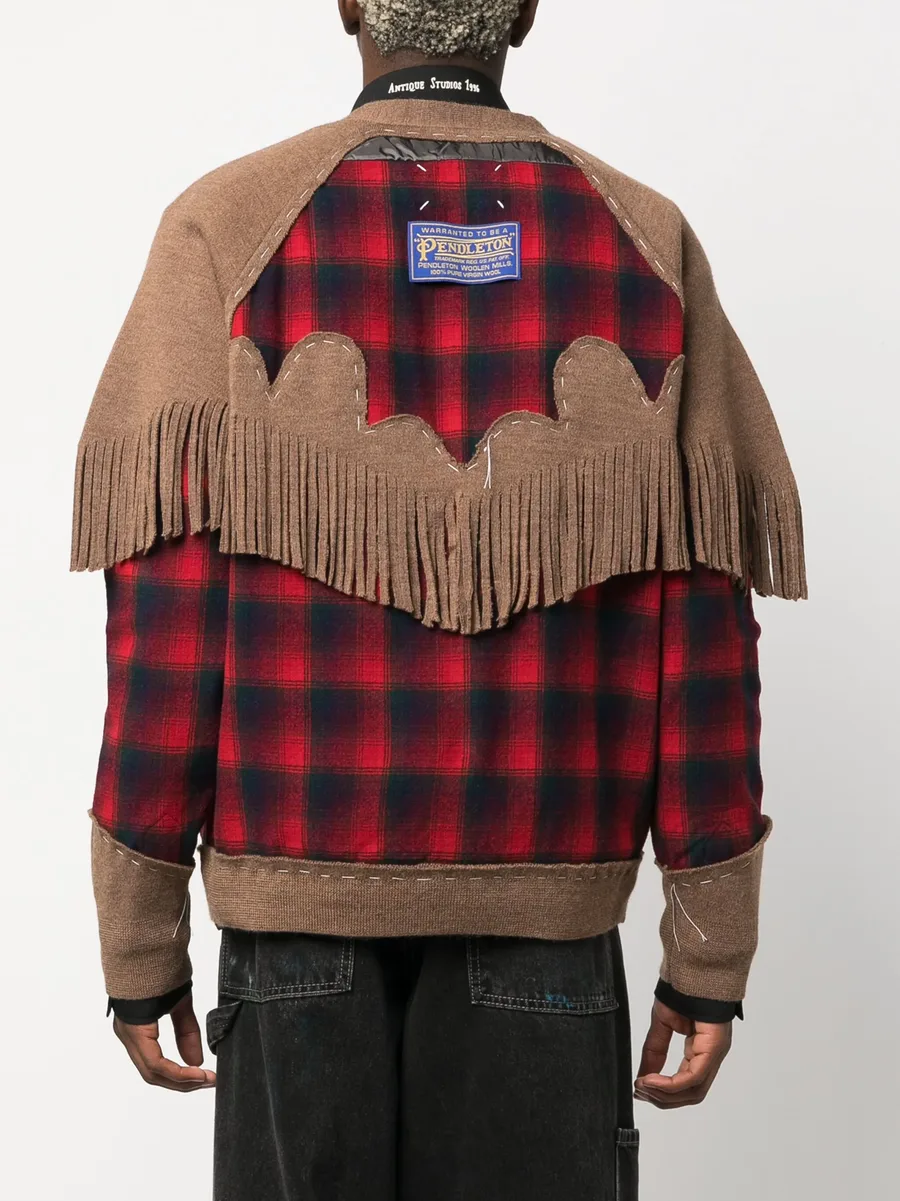 x Pendleton fringe-trim wool cardigan 7