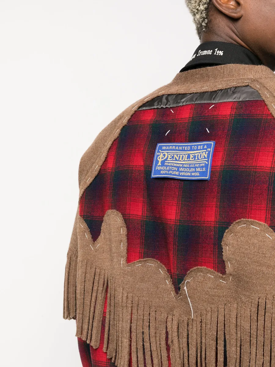 x Pendleton fringe-trim wool cardigan 10