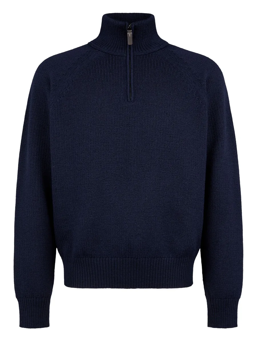 high-neck half-zip sweater 2