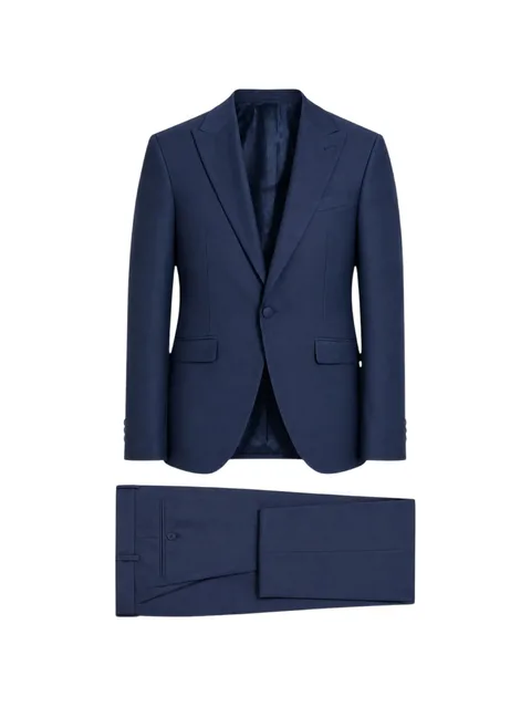 single-breasted peak-lapel suit