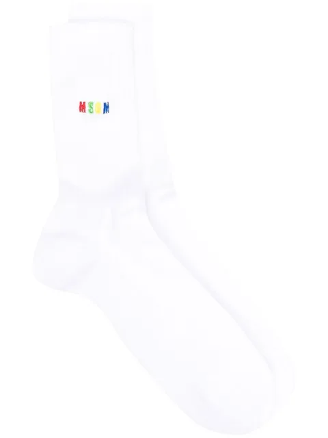 embroidered-logo detail socks
