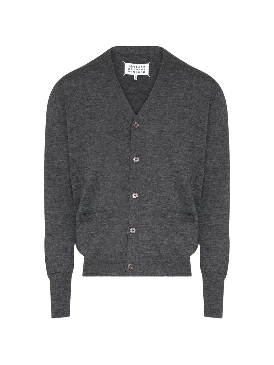 wool-blend V-neck cardigan 2