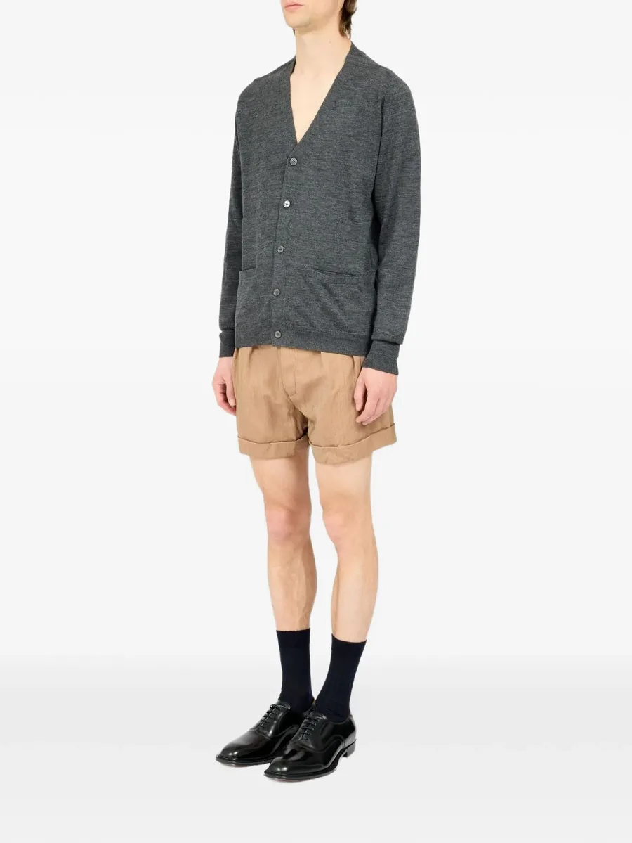 wool-blend V-neck cardigan 5