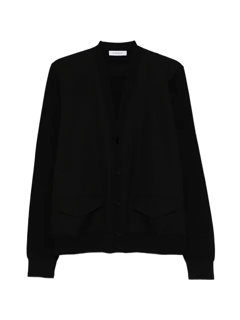 flap-pocket cardigan