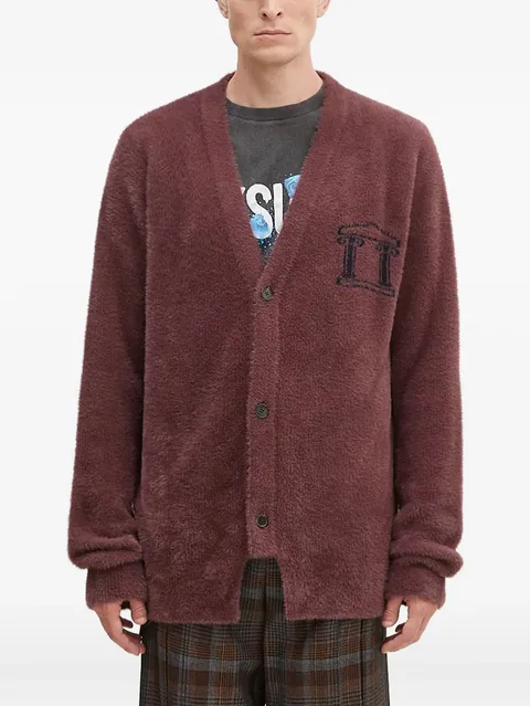 chenille-knit cardigan
