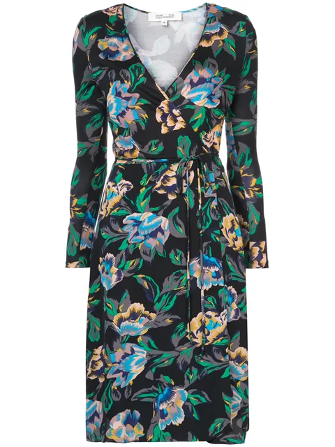 floral wrap dress