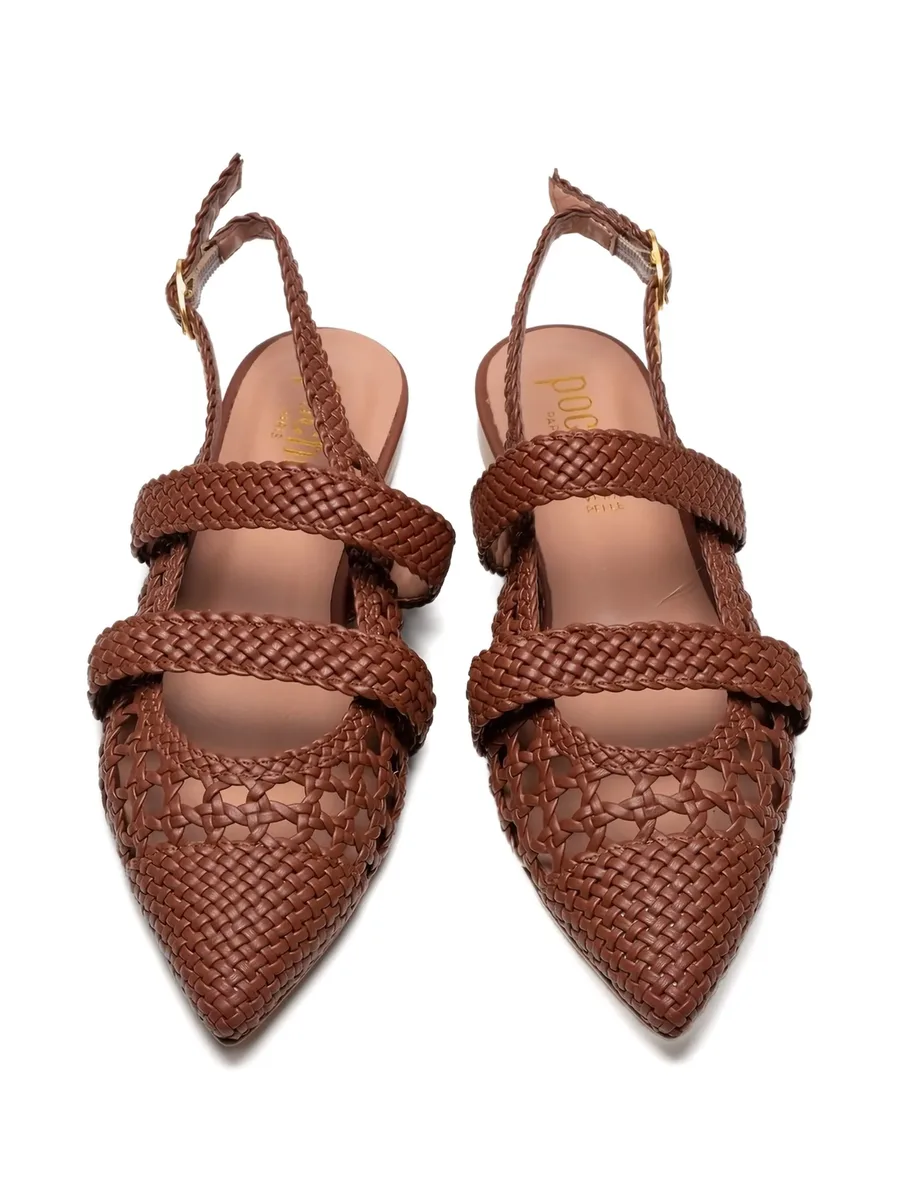 Lena woven pointed-toe pumps 5