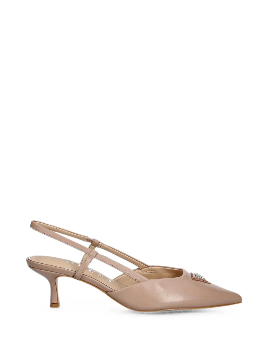 Yanno2 logo-plaque slingback pumps 2