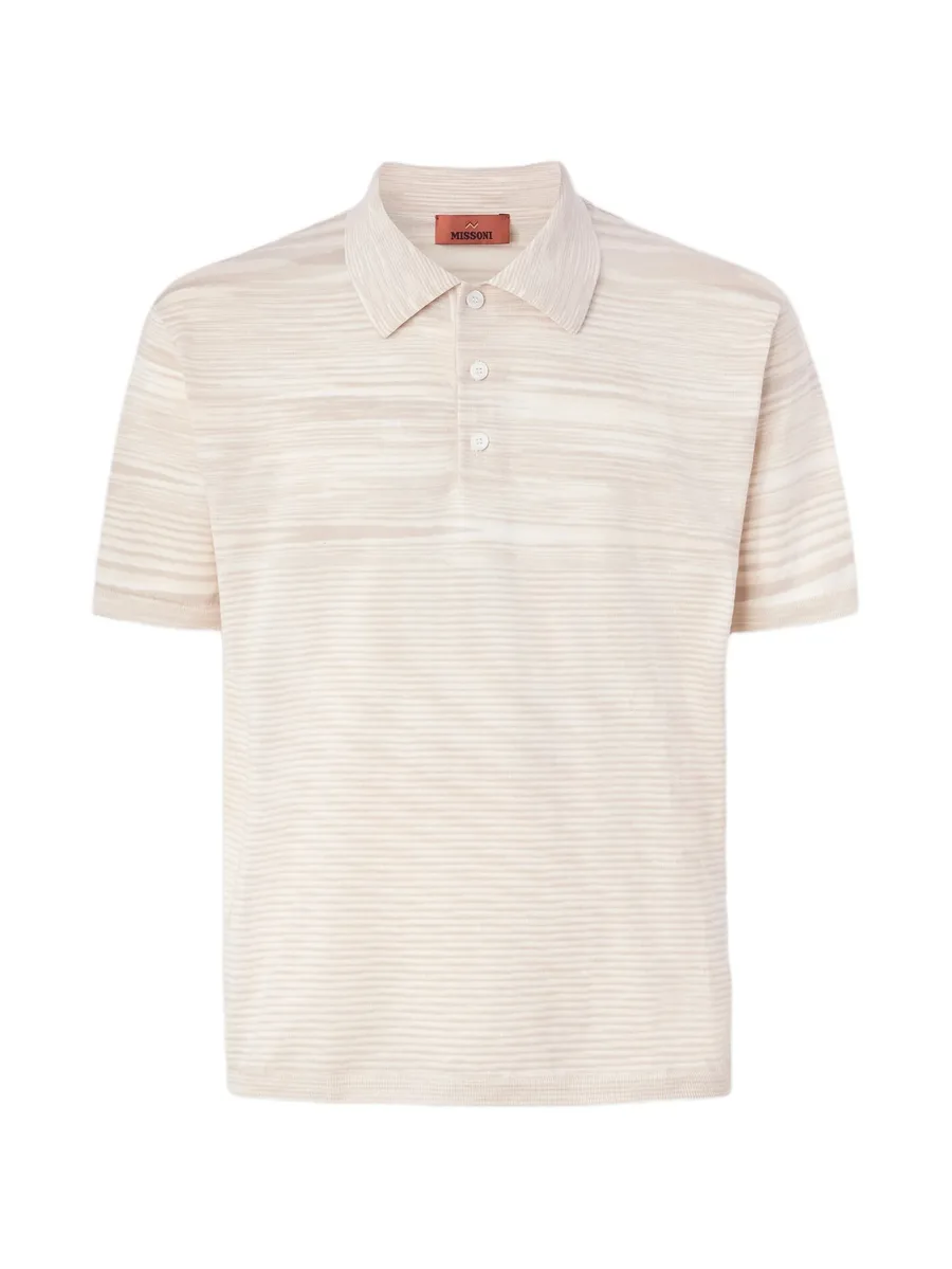 striped short-sleeve polo shirt 1