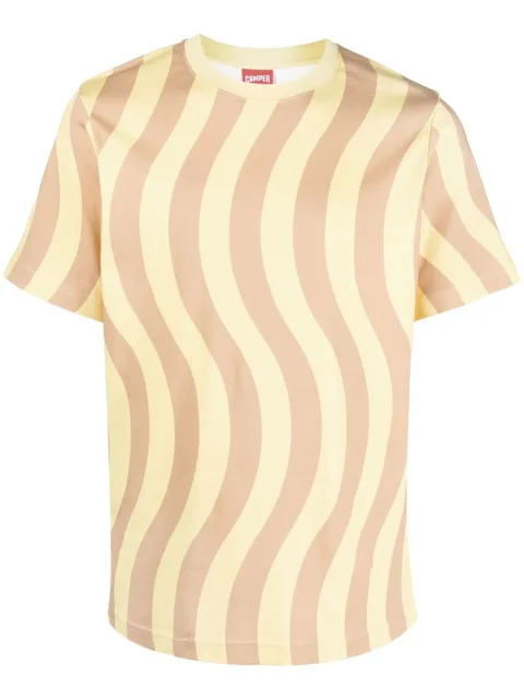 wave-print short-sleeve T-shirt