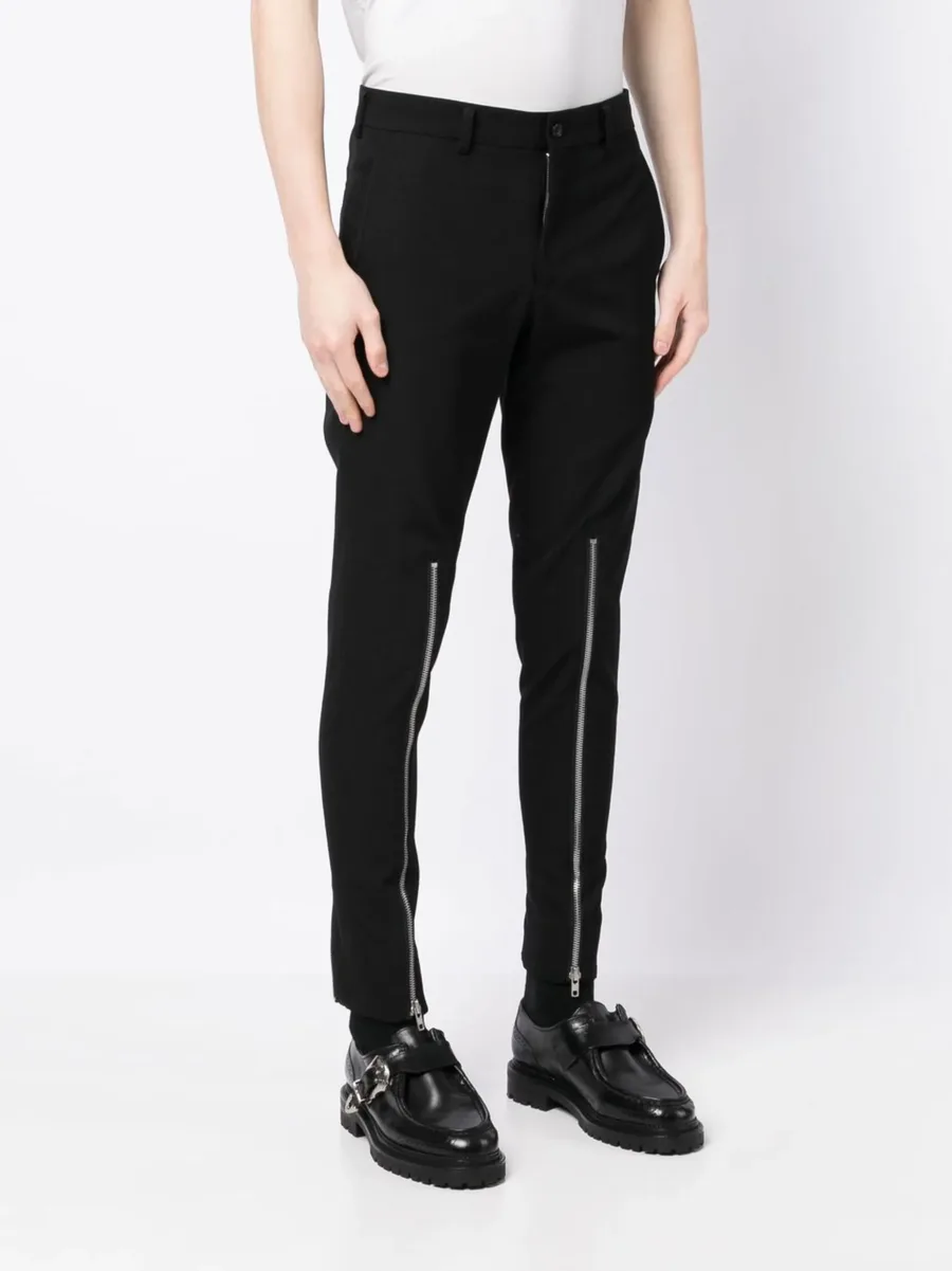 zip-detail skinny trousers 6