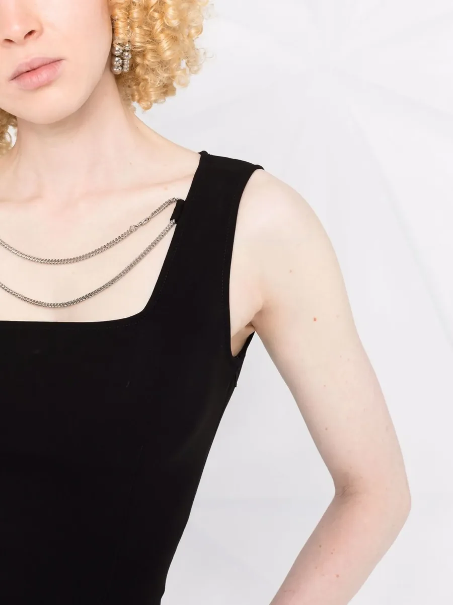 chain-detail sleeveless blouse 10