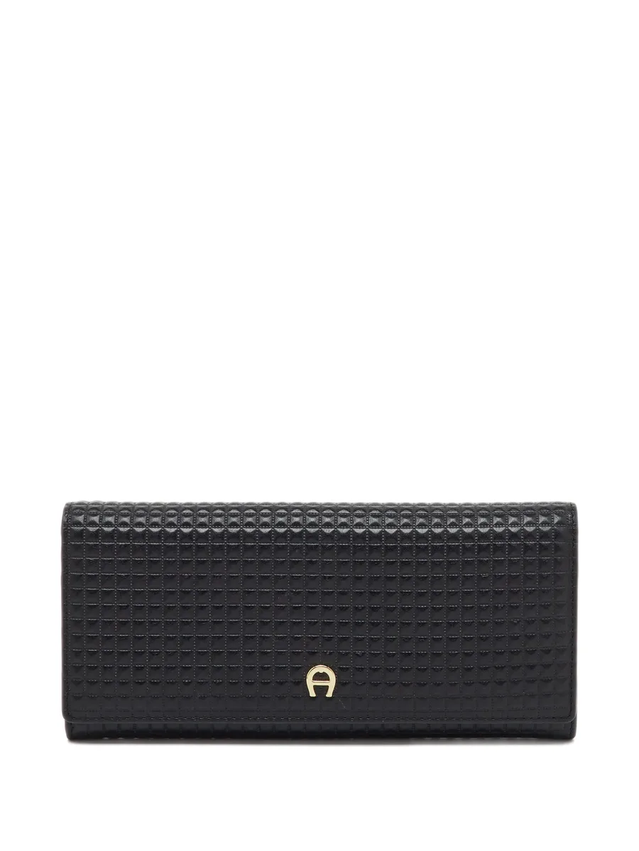 leather flap continental wallet 1
