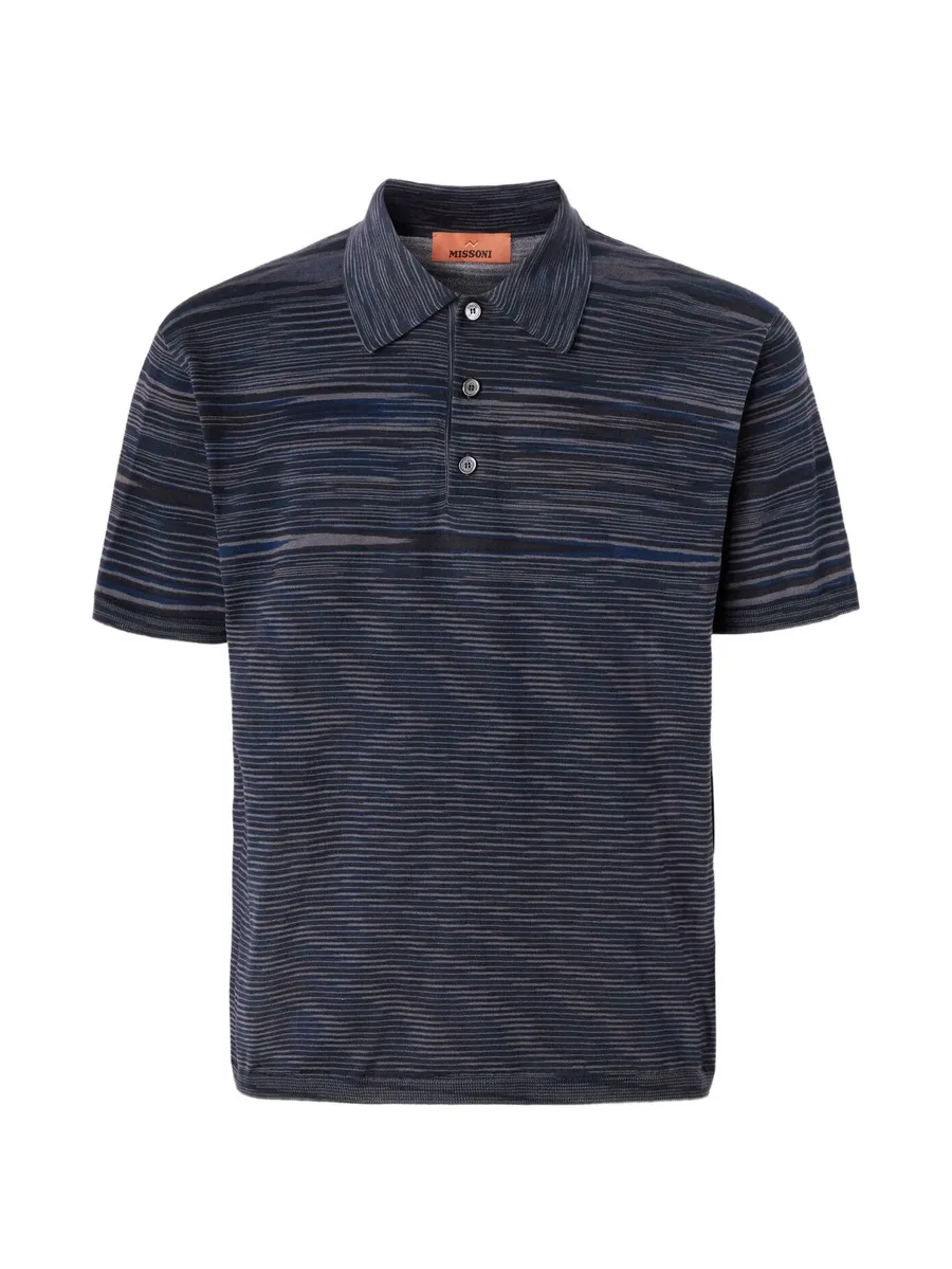 striped-pattern polo shirt 2