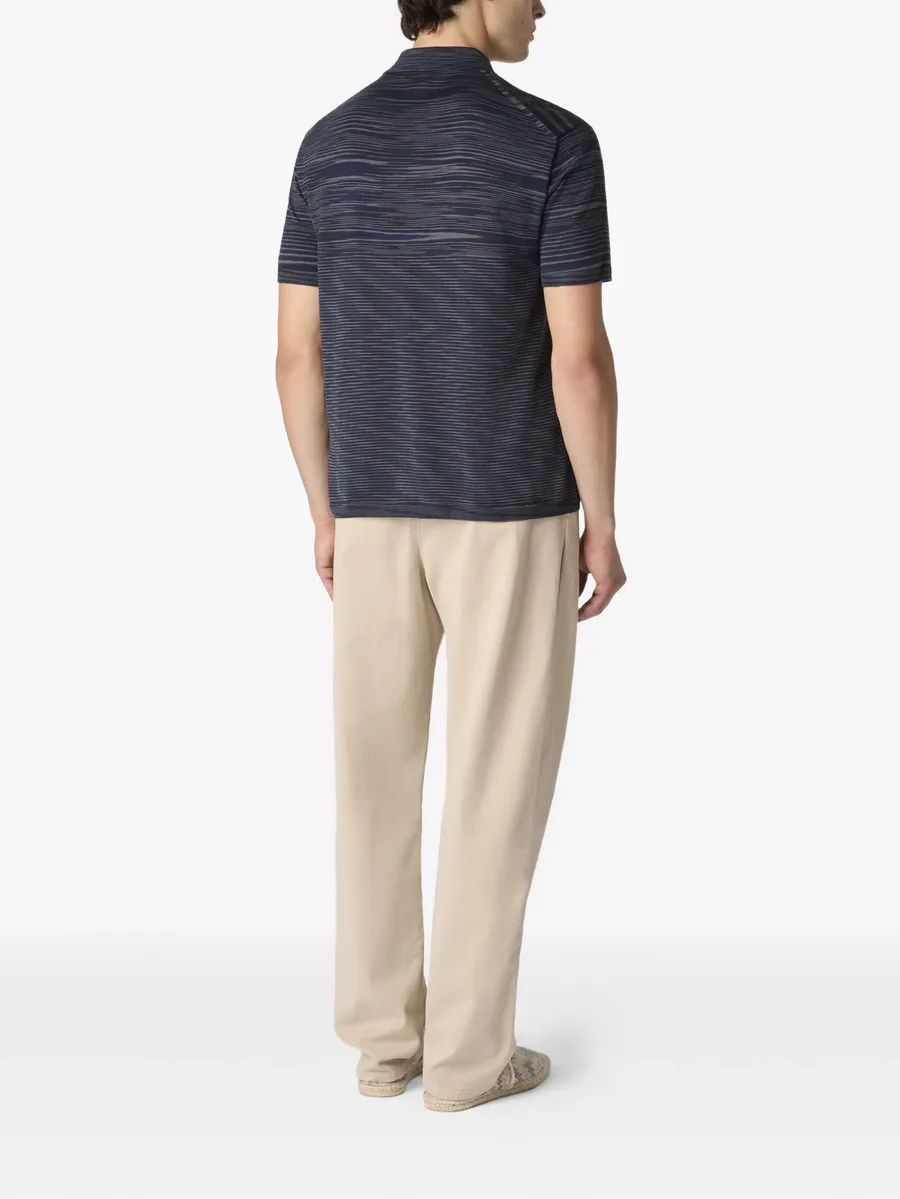 striped-pattern polo shirt 5