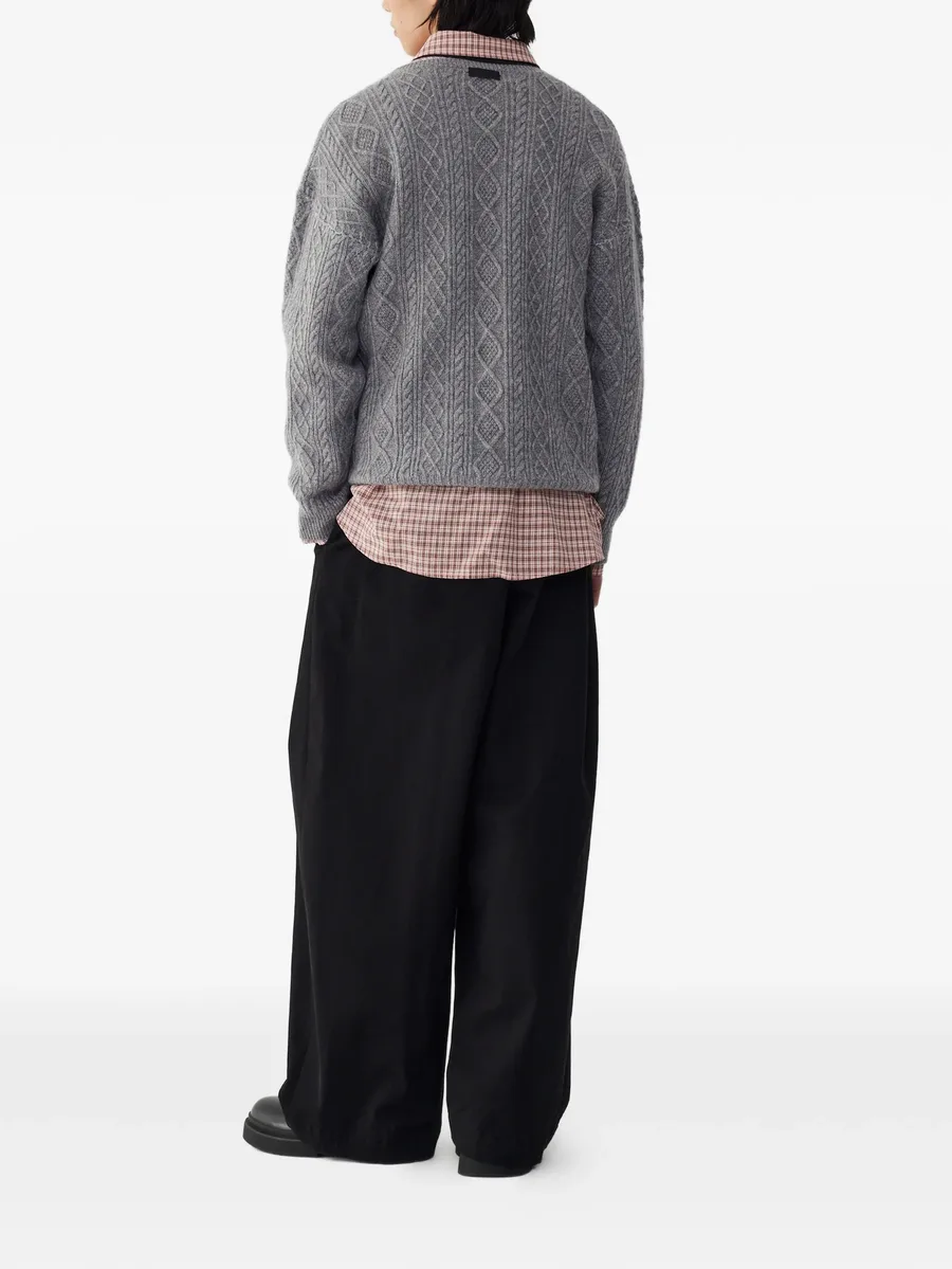 pleated belt-loops trousers 6