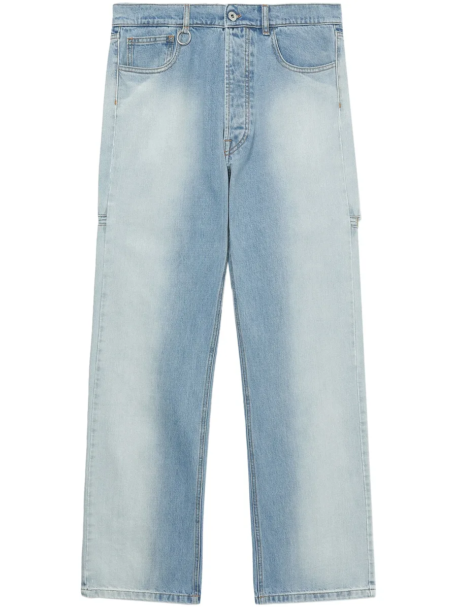 cut-out straight-leg jeans 2