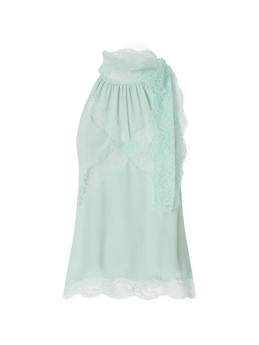 halterneck top with lace 2