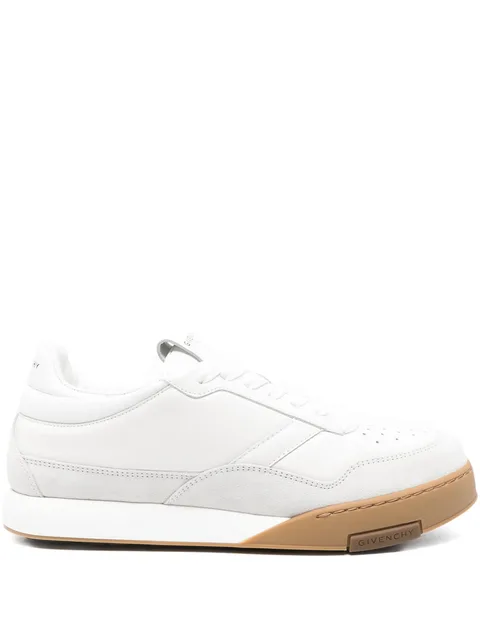 perforated-detail panelled sneakers
