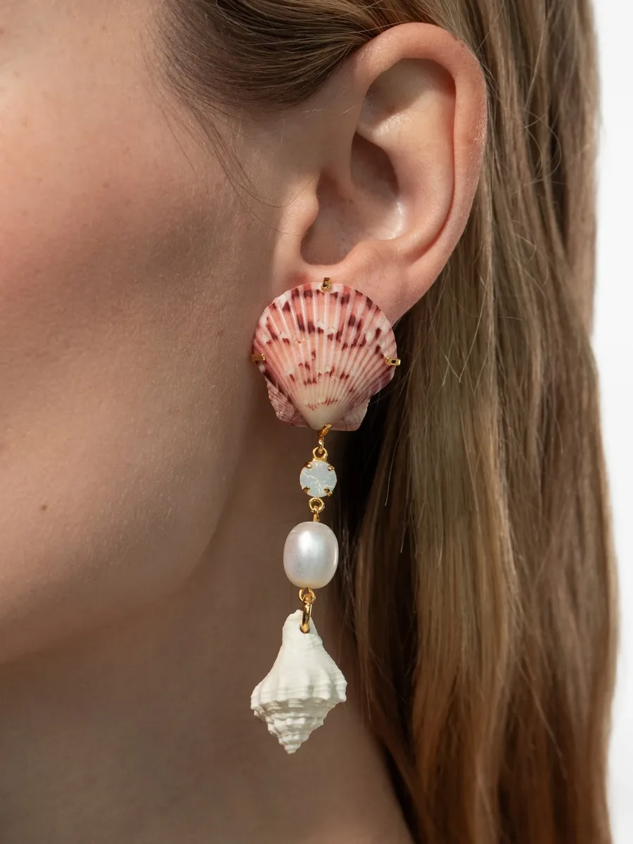 серьги-подвески Derya с ракушками 5