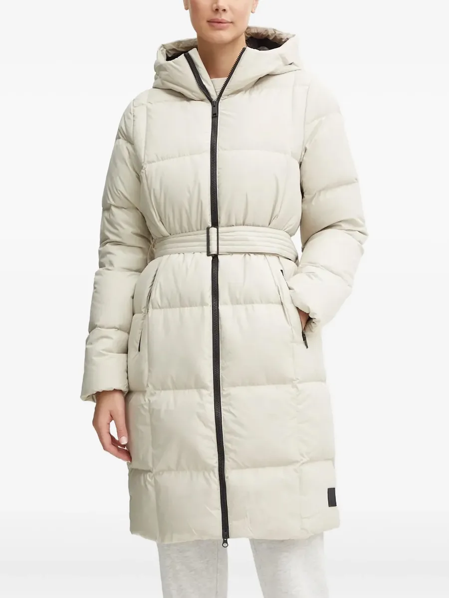 Frozen Lake belted hooded coat 1