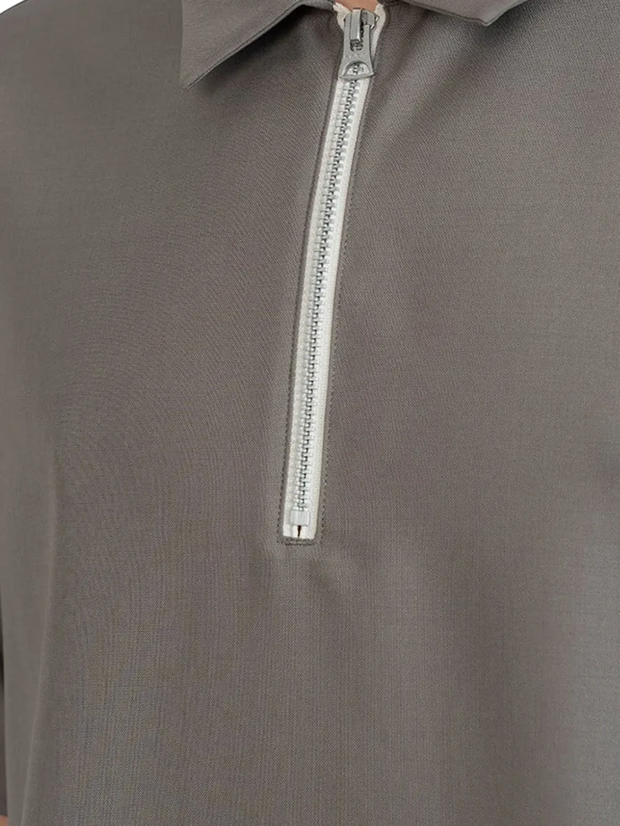 zip-front polo shirt 8
