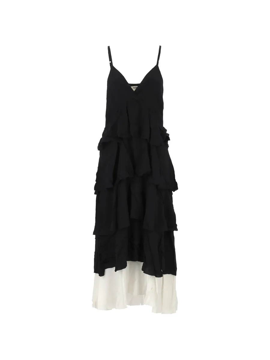 Midi ruffled tiered dress 1