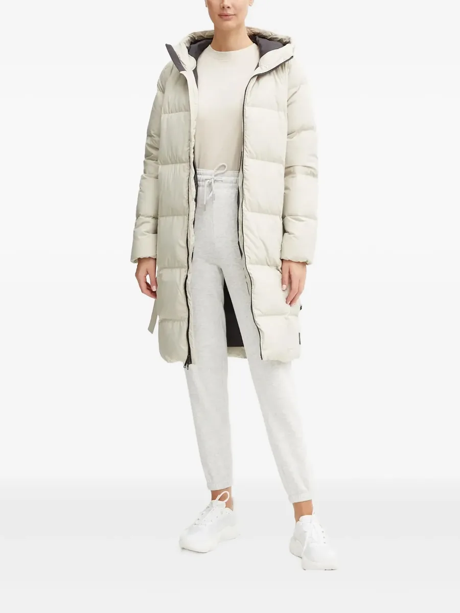 Frozen Lake belted hooded coat 3