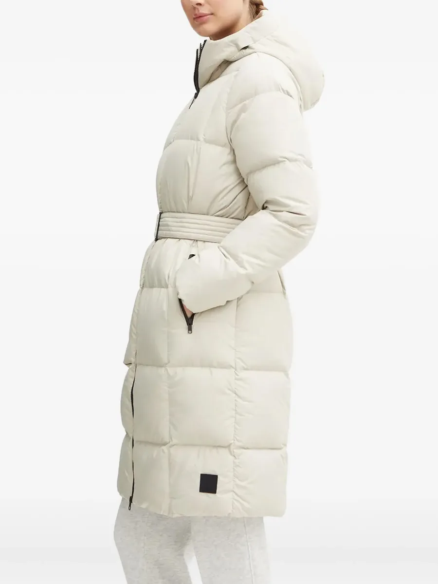 Frozen Lake belted hooded coat 6