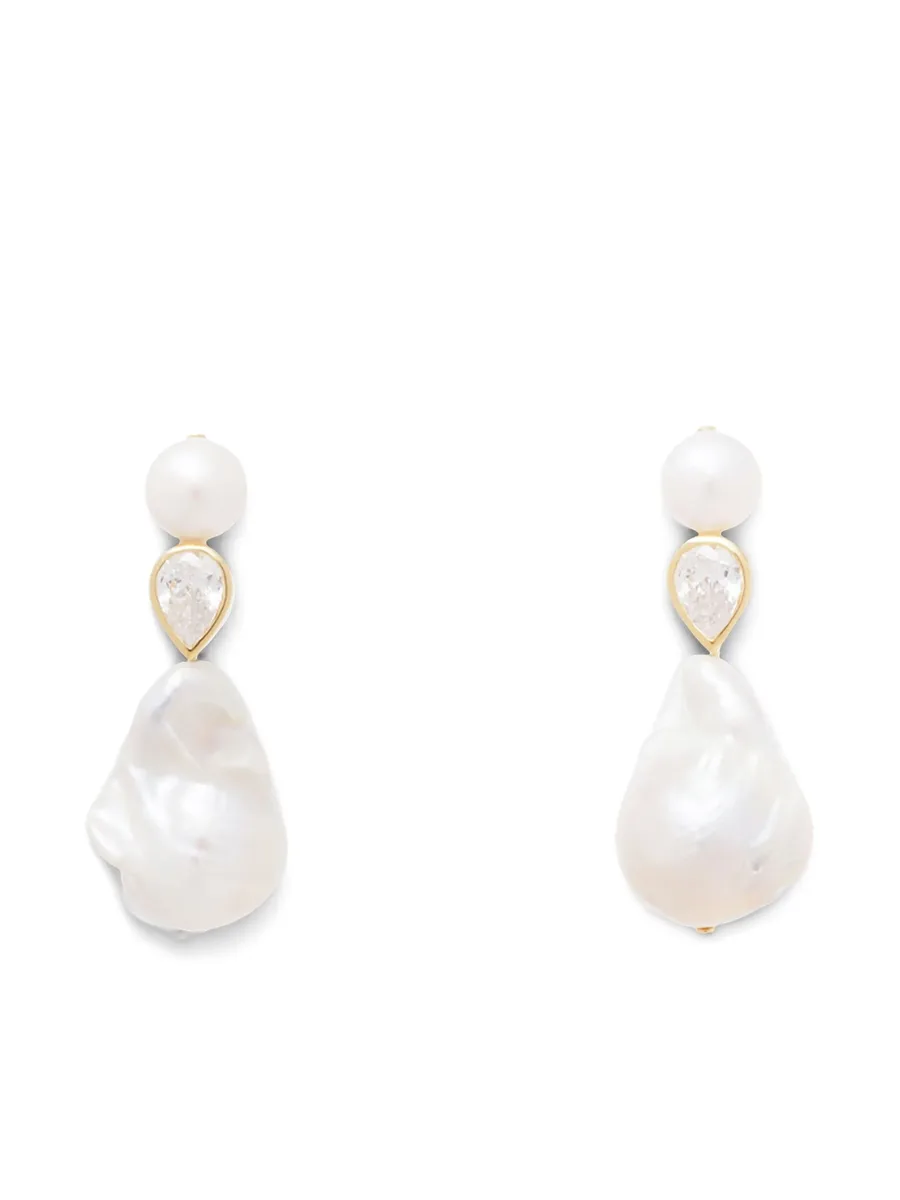 серьги-подвески с жемчугом 1