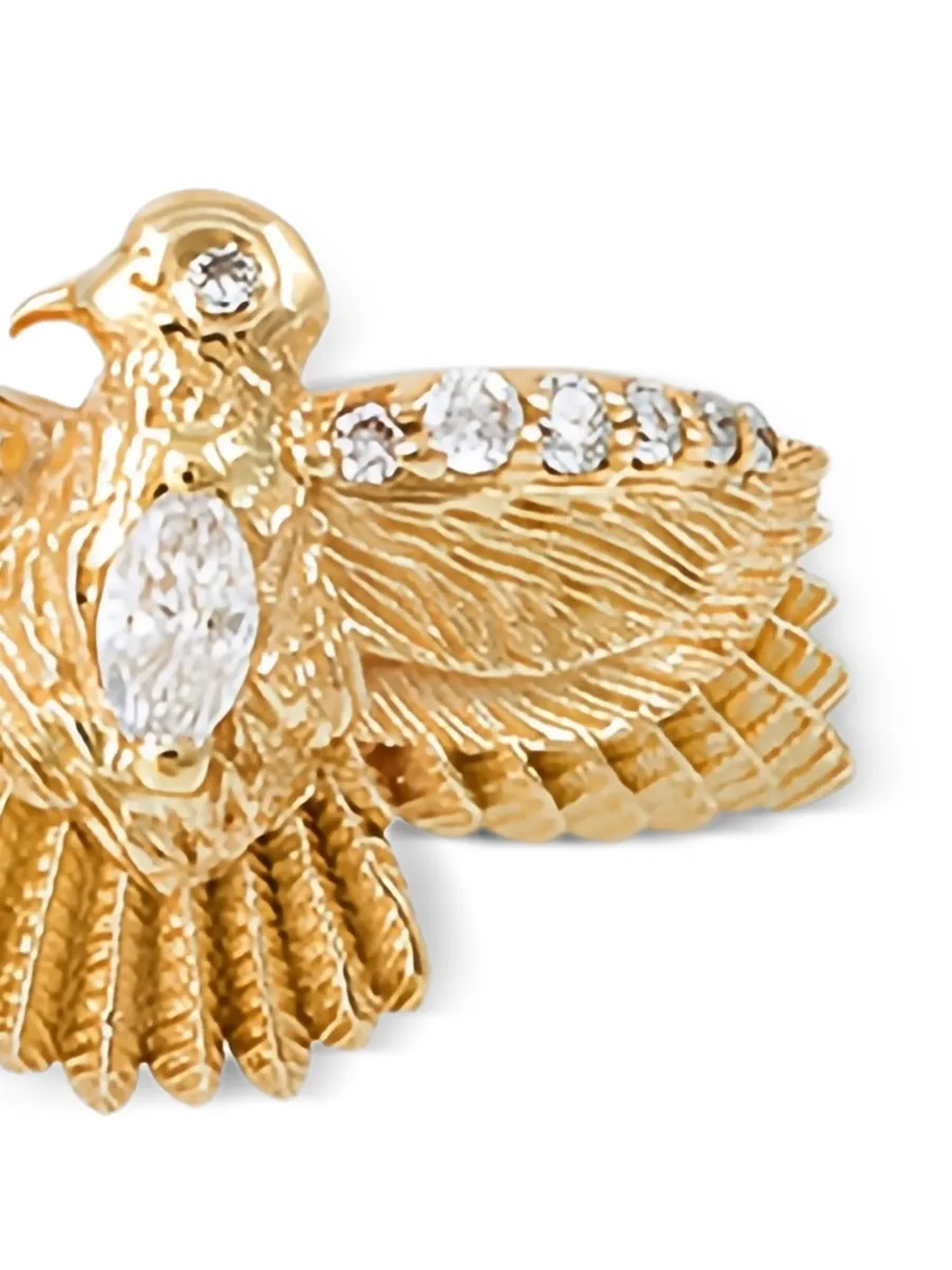14CT yellow gold small Thunderbird diamond ring 3