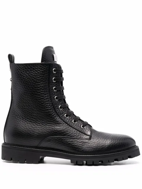 star-studded leather boots