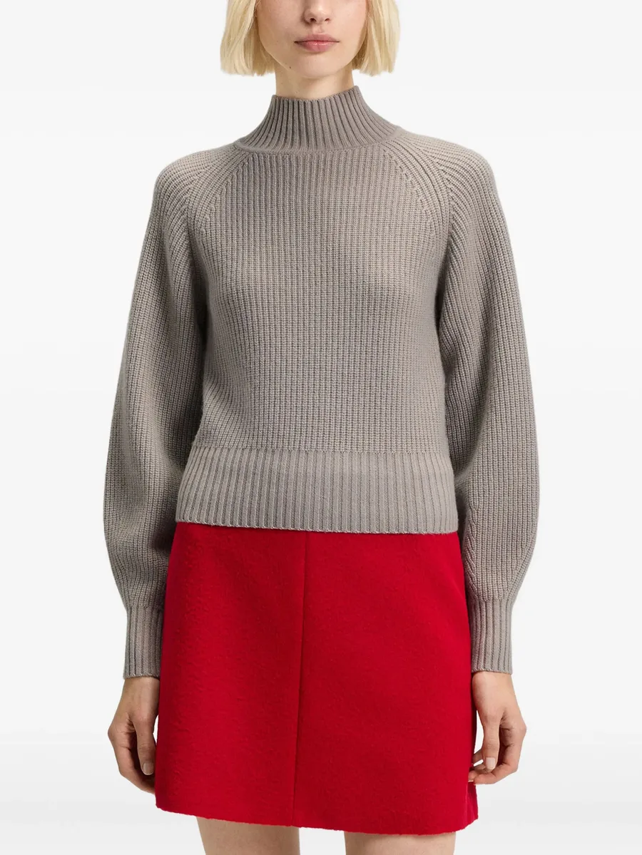 ribbed funnel-neck sweater 3