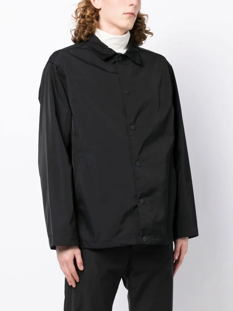 buttoned classic-collar jacket 5