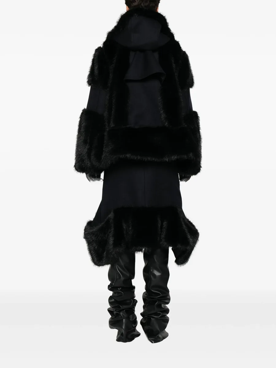 faux-fur trimmed hooded jacket 7