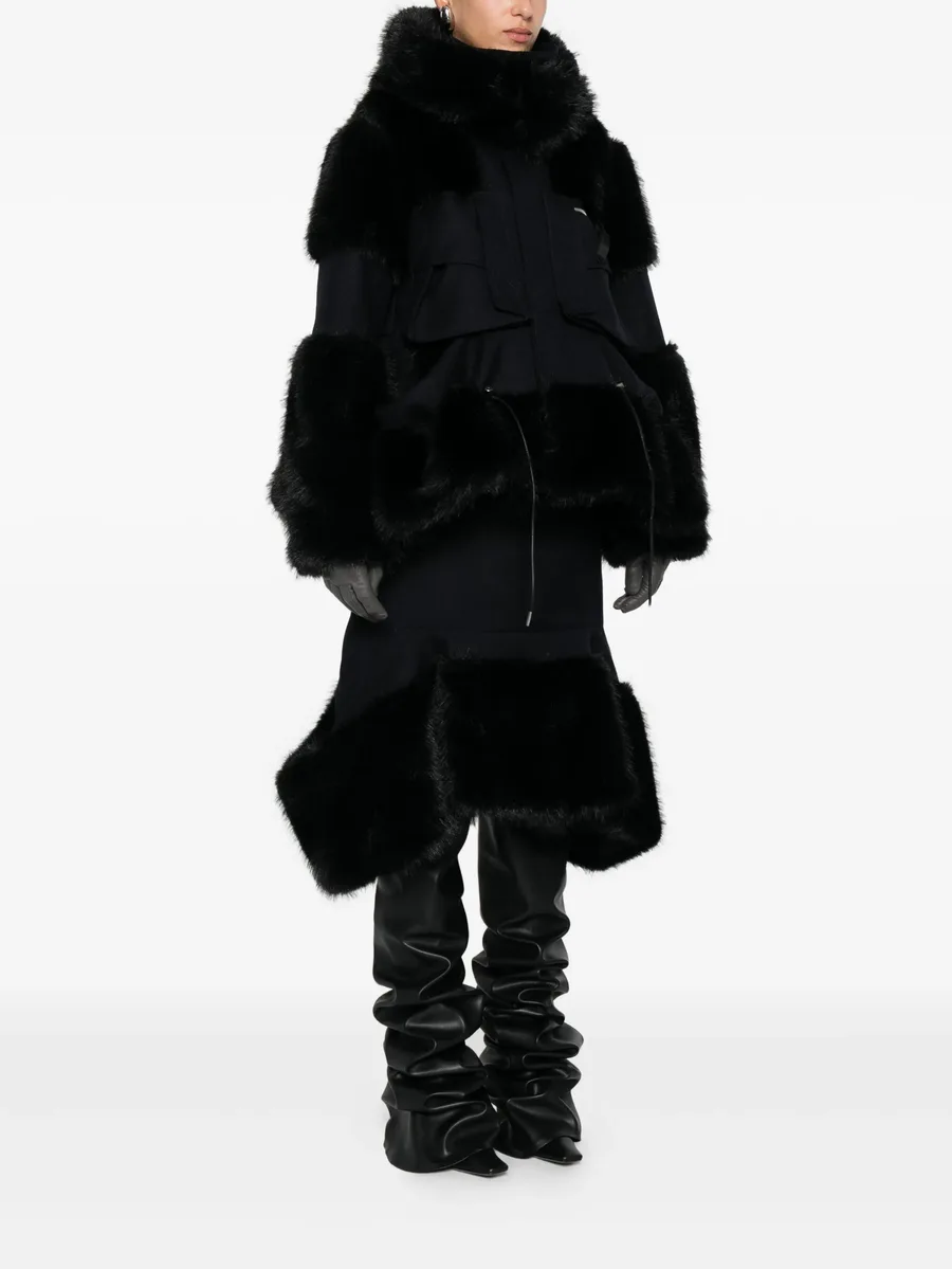 faux-fur trimmed hooded jacket 6
