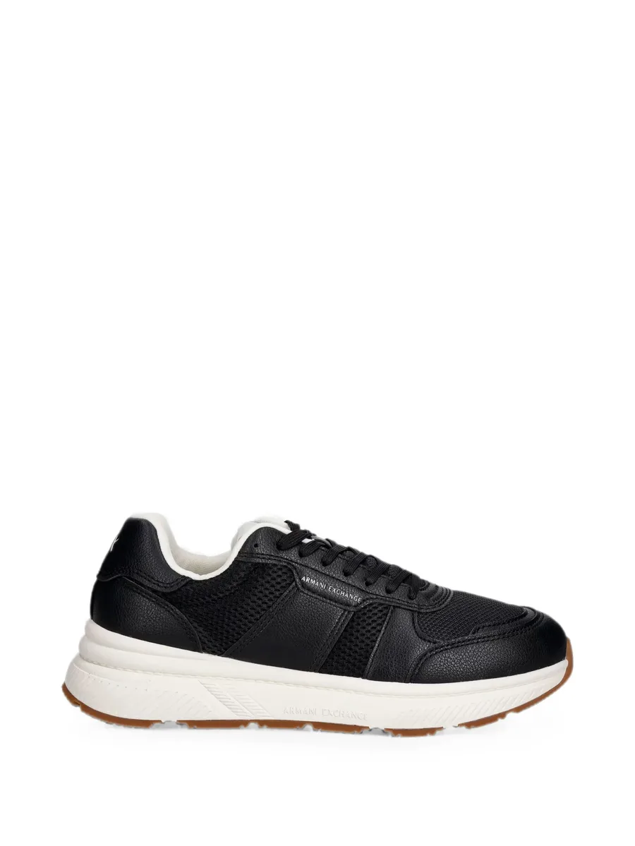 logo-print panelled sneakers 2