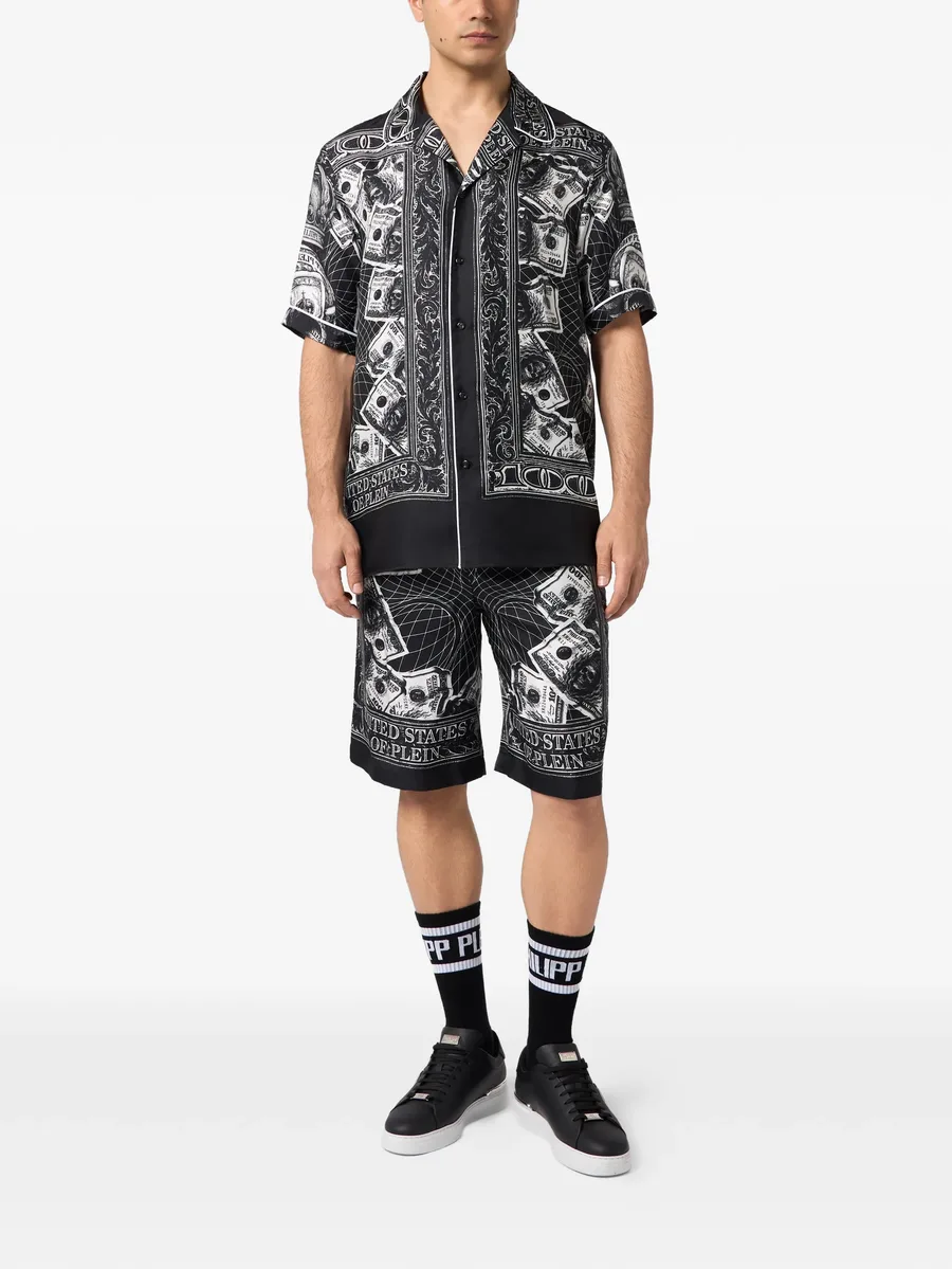 skull dollar-print shorts 4