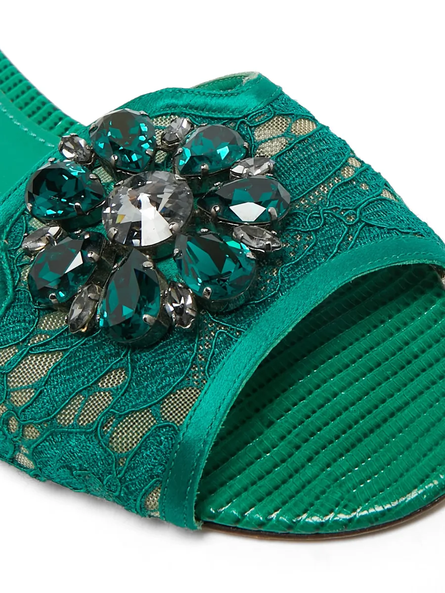Bianca lace flat sandals 9