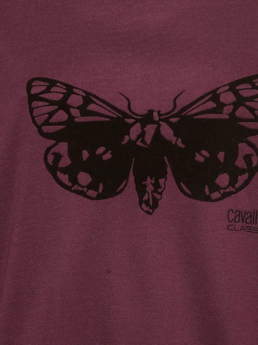 butterfly-detail wide-neck sweatshirt 6