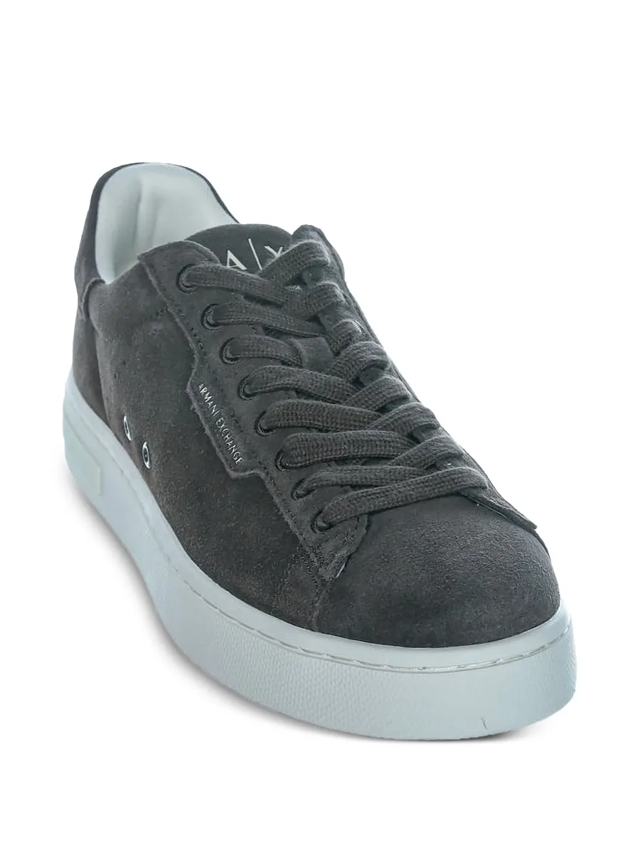 logo-print suede sneakers 3