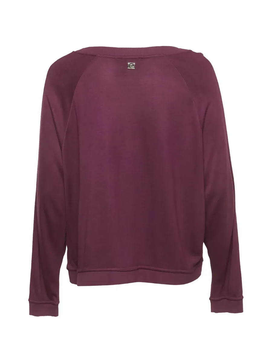 butterfly-detail wide-neck sweatshirt 3
