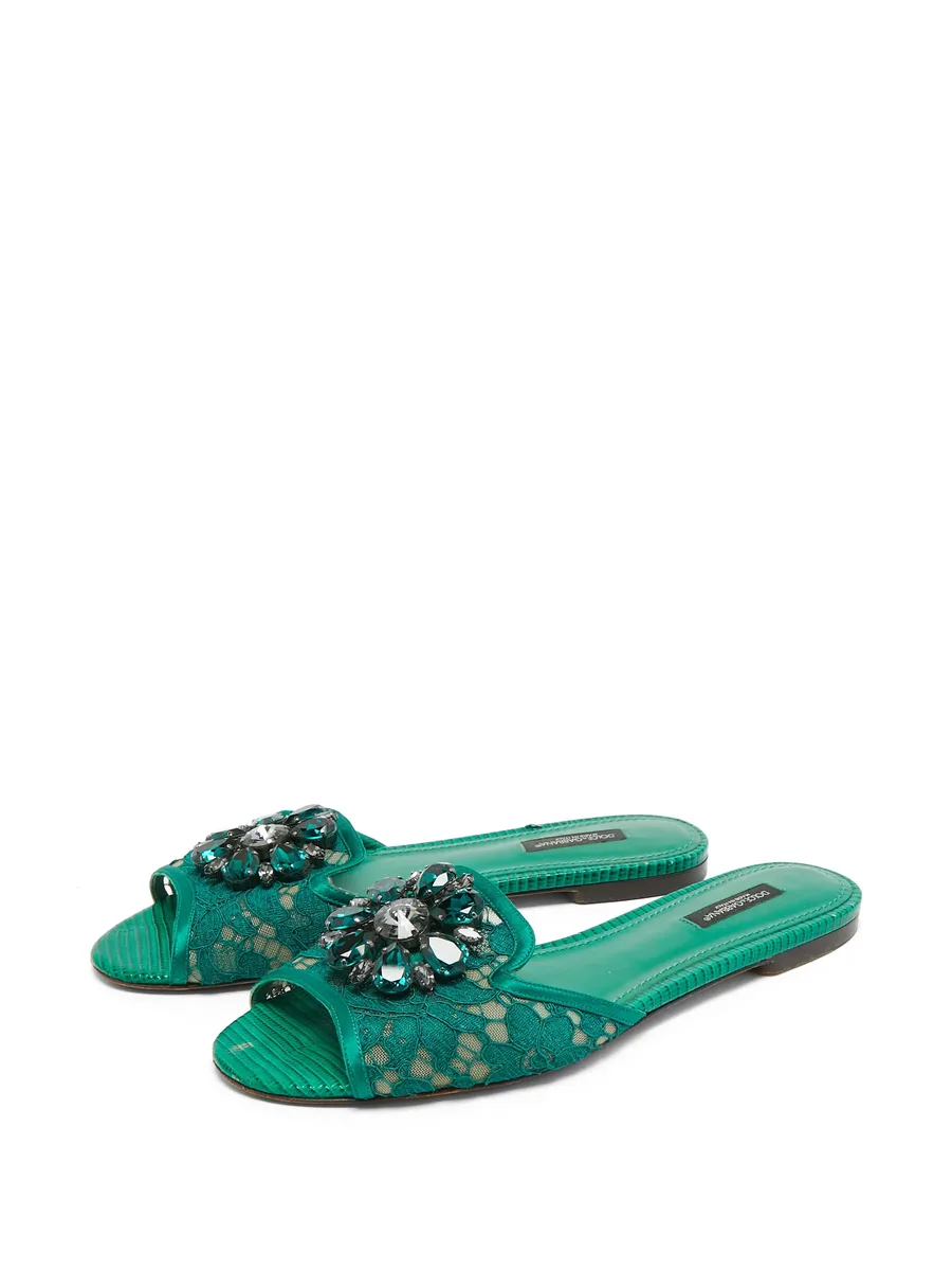 Bianca lace flat sandals 3