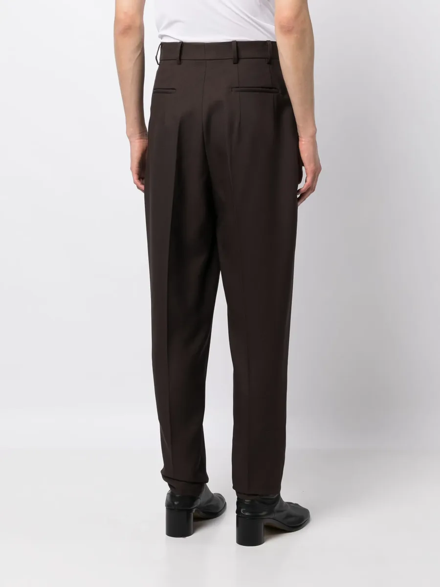 tapered box-pleated trousers 7