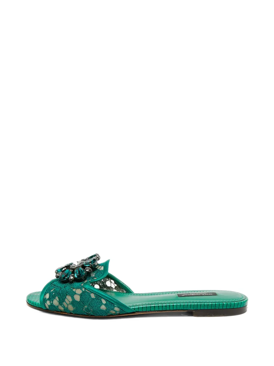 Bianca lace flat sandals 1