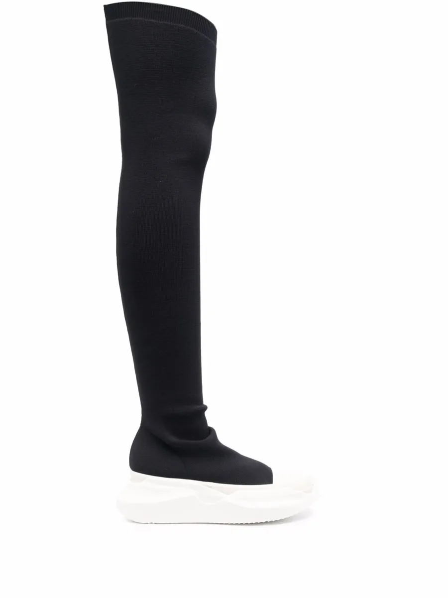 thigh-high sock-style boots 2