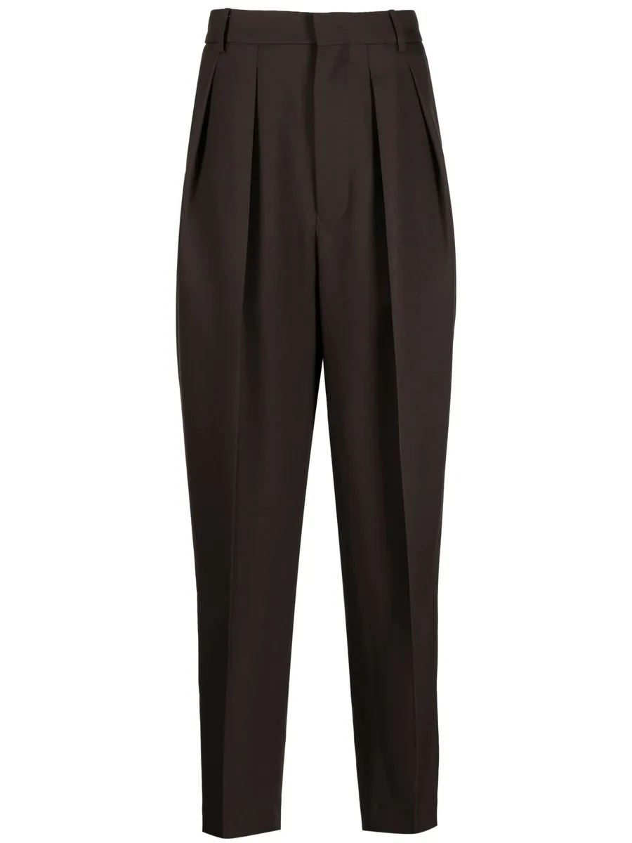 tapered box-pleated trousers 2