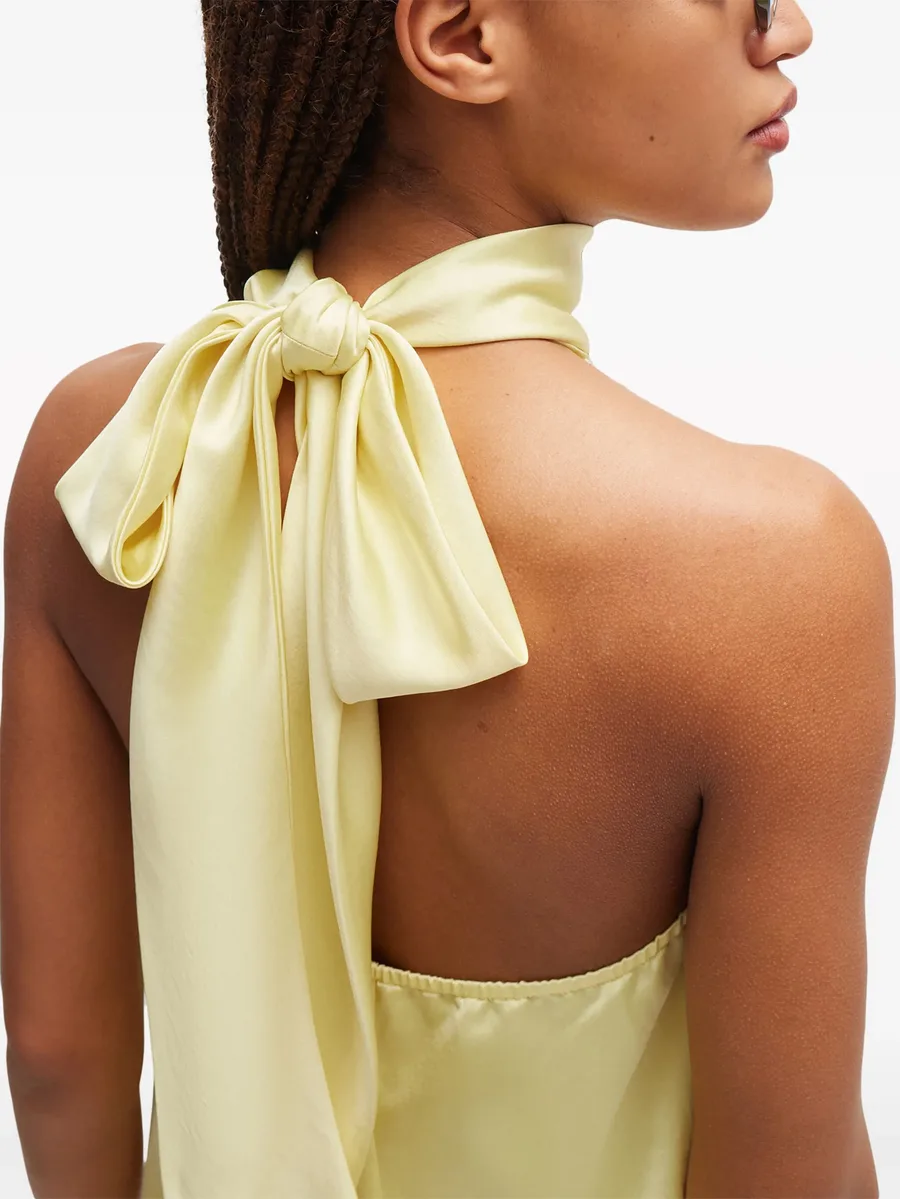 halterneck satin blouse 10